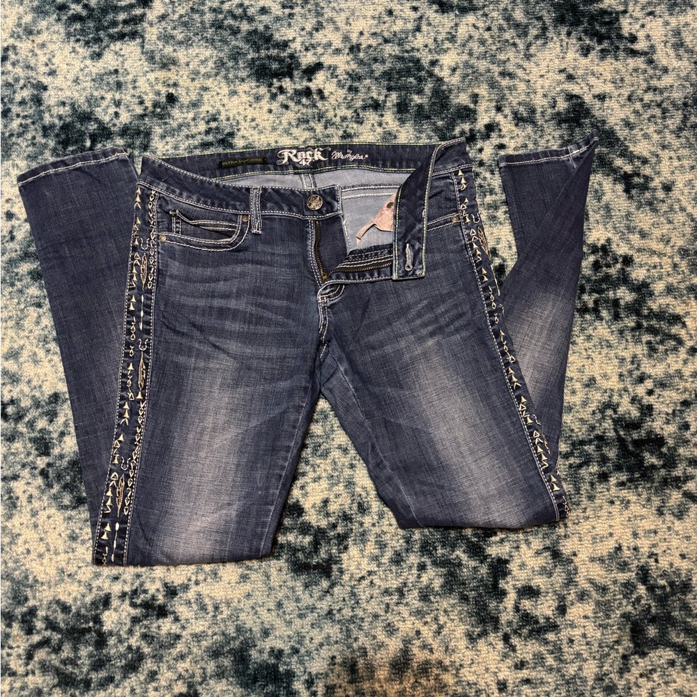 Rock 47 Women's Blue Skinny Jeans